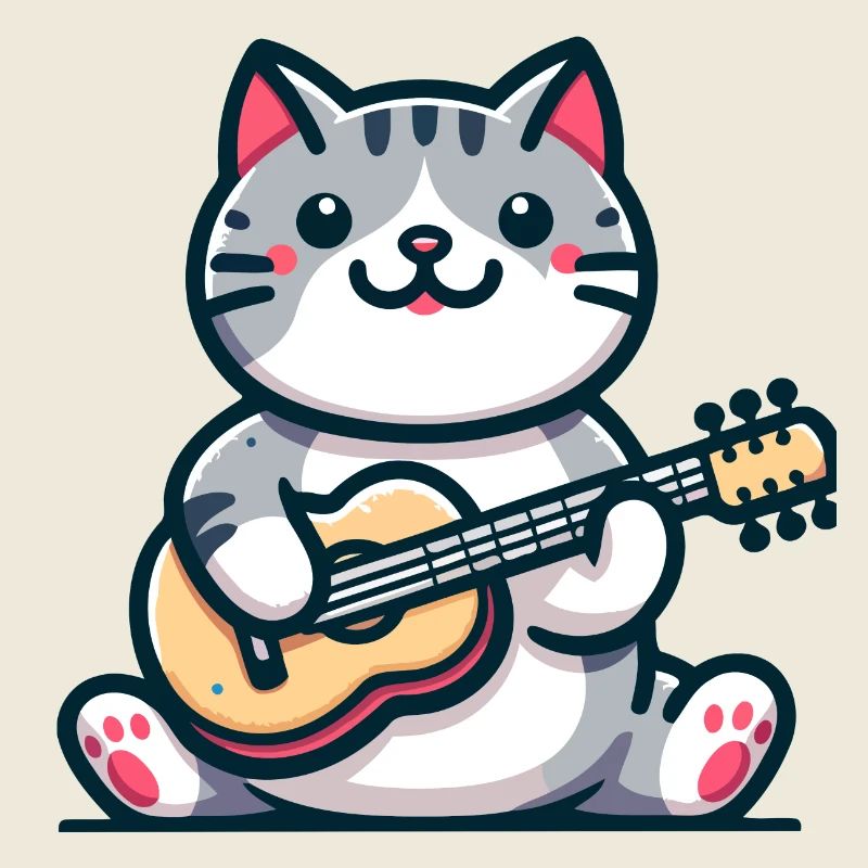 The Guitar-Strumming Cat