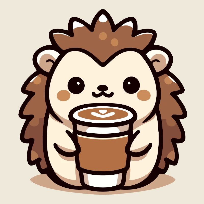 Kaffeeliebender Igel
