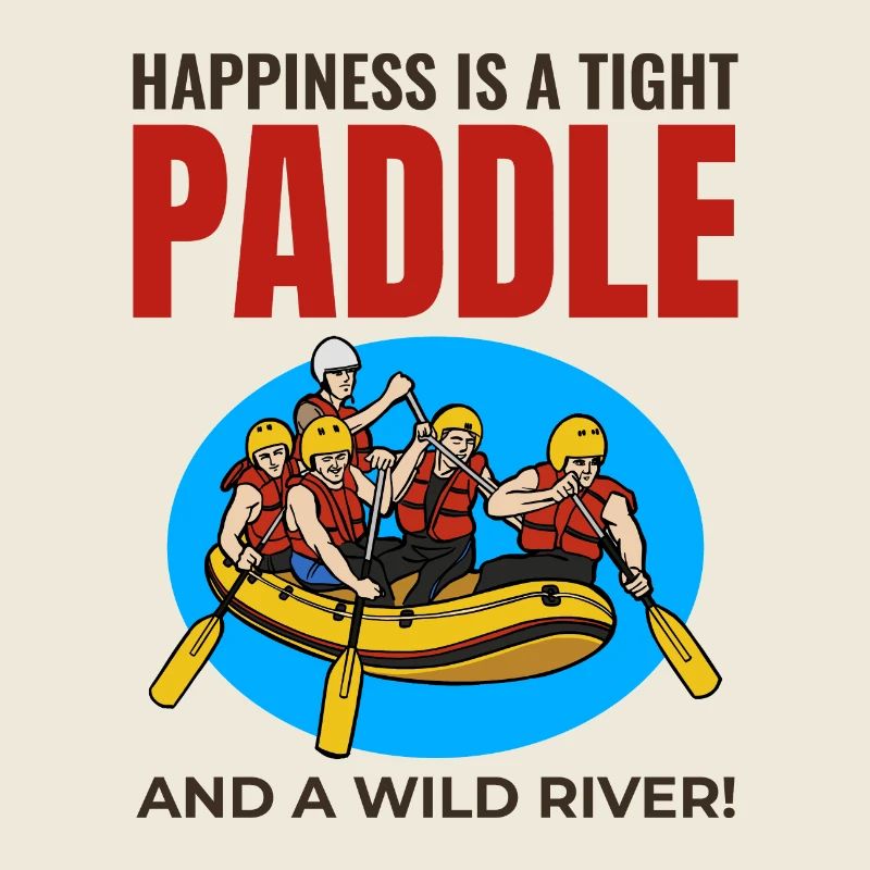 Rafting Team Raft Eau Vive Rafter Paddle Drôle