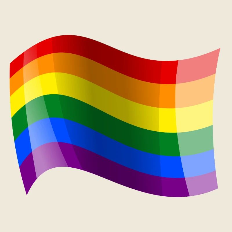 Drapeau arc-en-ciel agité