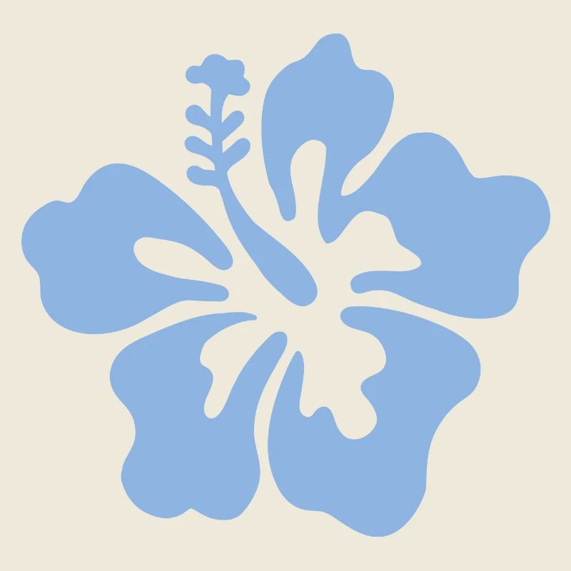 Fleur d’hibiscus - Bleu clair