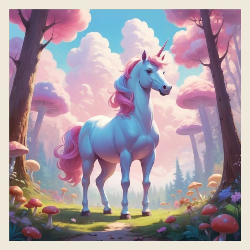Licorne dans la forêt enchantée