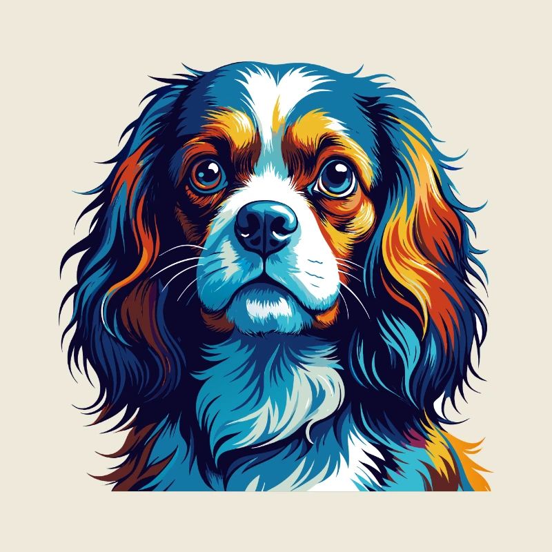 Cavalier King Charles Spaniel Hunderasse Karikatur
