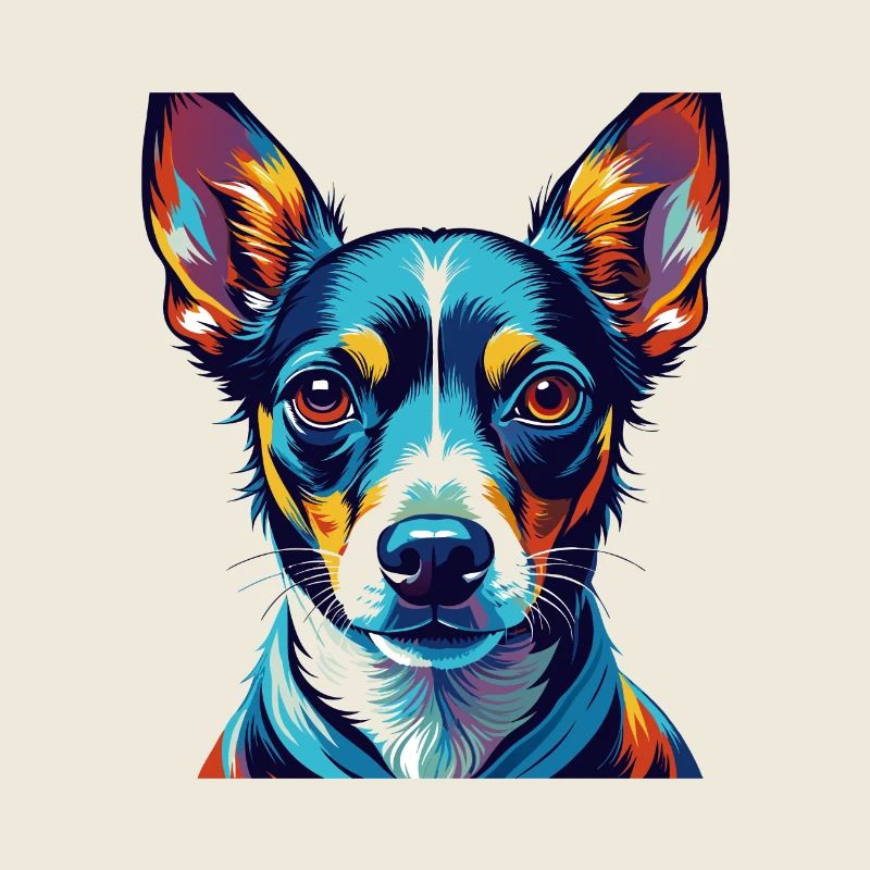 Decker Rat Terrier Dog Breed Cartoon Kawaii