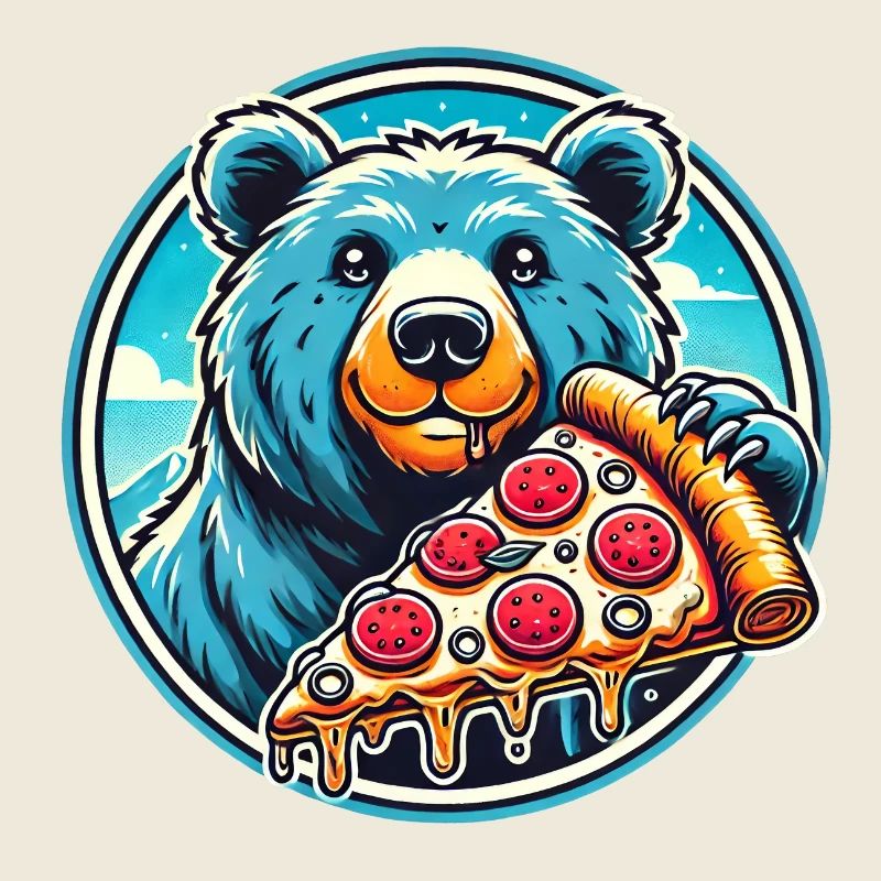 Motif d'ours à pizza