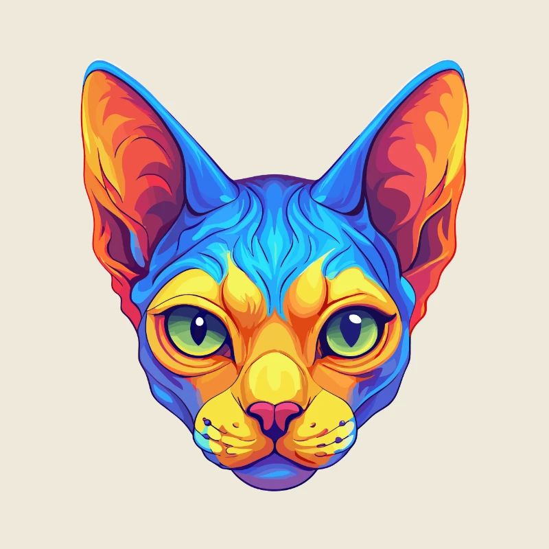 Devon Rex Cat Breed Cartoon Kawaii Animal Pet