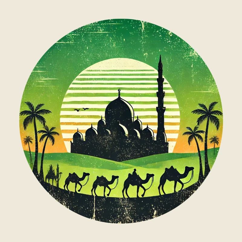 Marrakesch Moschee Kamele Design