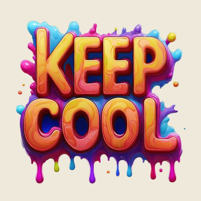 keep cool text in 3d