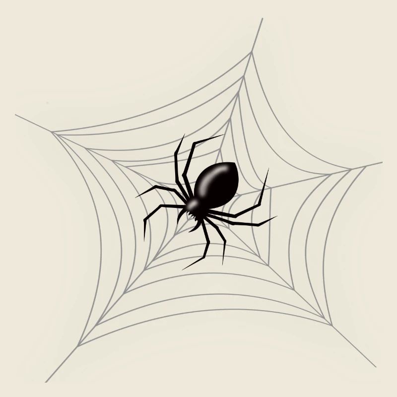 Scary Halloween Spider in its Web