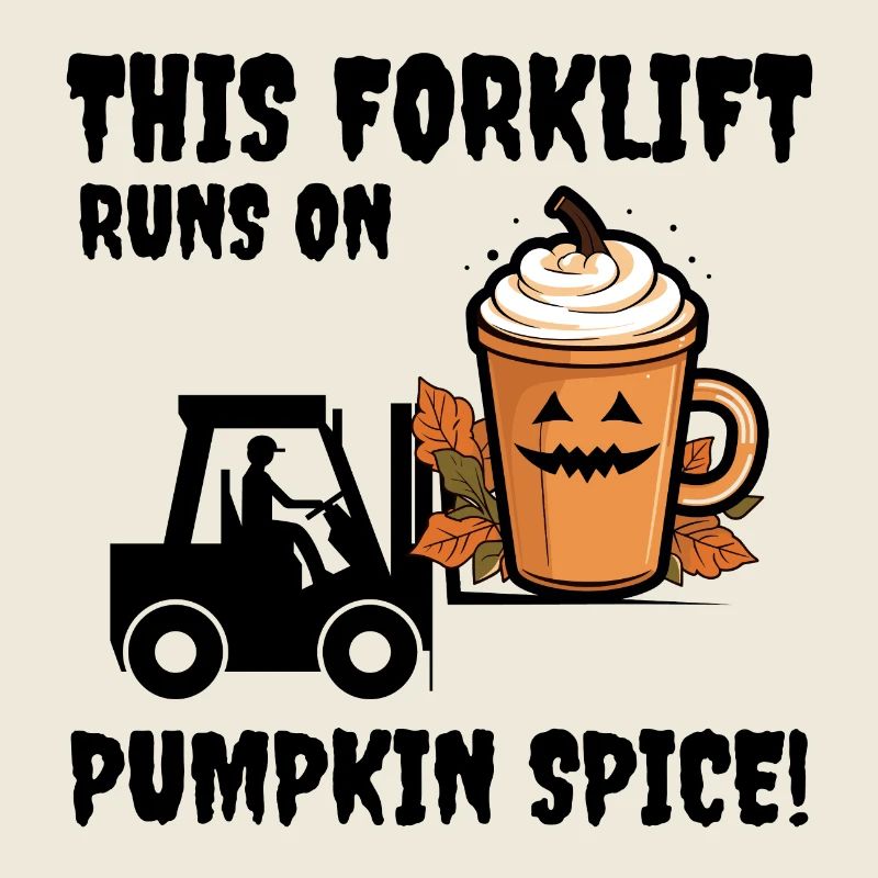 Halloween Pumpki Space Gabelstapler Fahrer