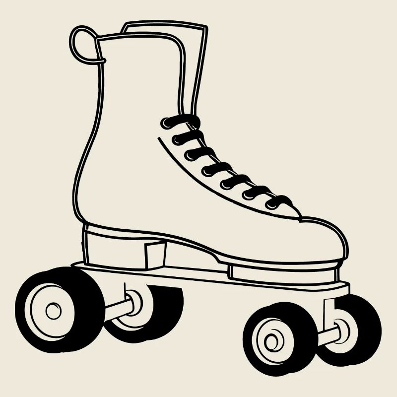 Rollerskates Line Art