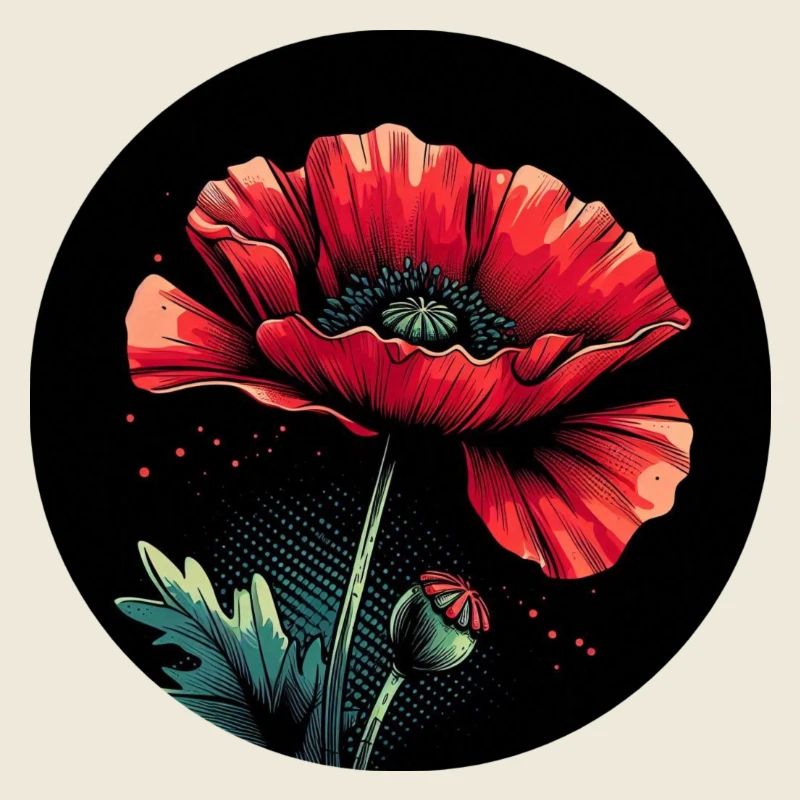 Mohnblume rot