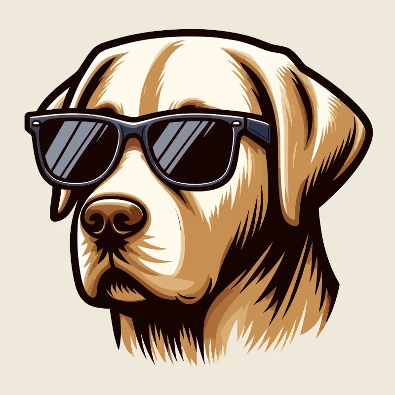 Cooler Labrador Hundekopf