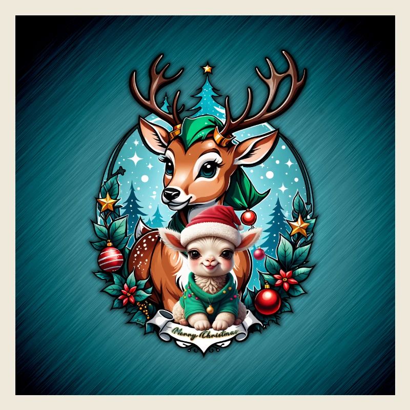 Illustration de Noël joyeuse et confortable