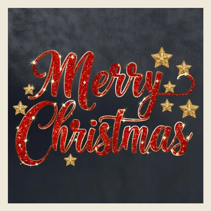 Glitzerndes Merry Christmas Script