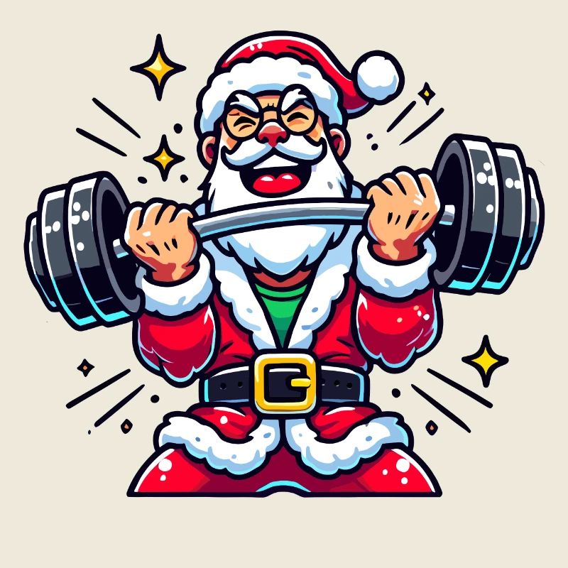 Lifting Santa