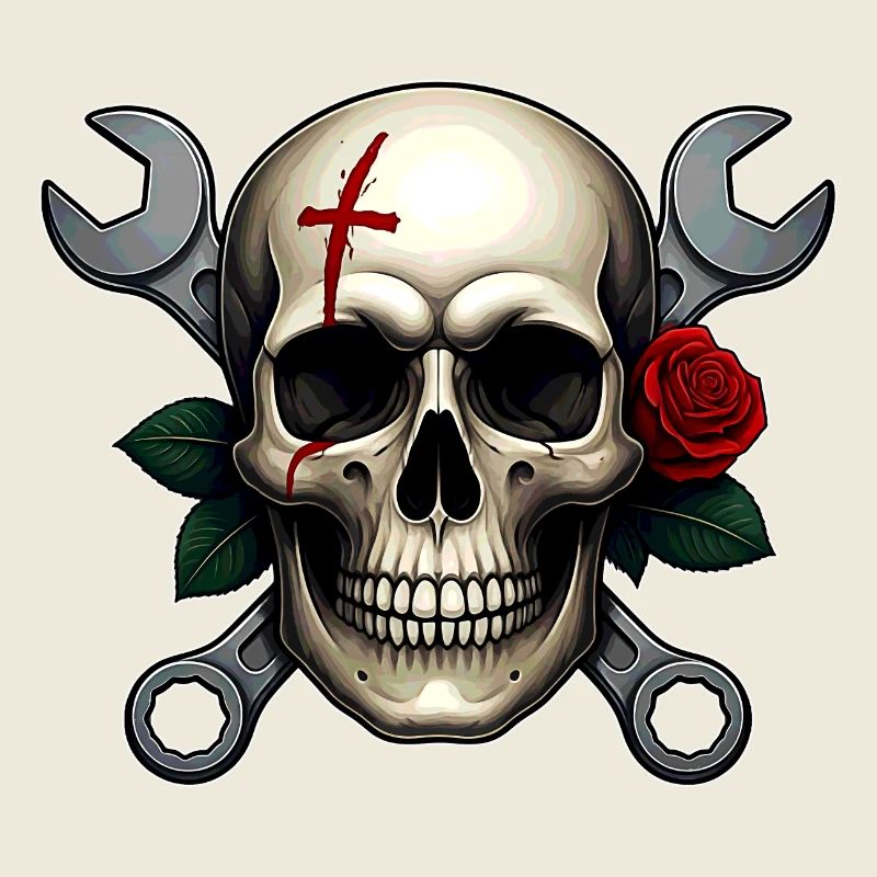 Skull Art - Crâne moderne dans un design bicolore