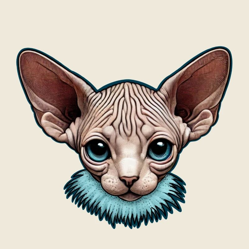 Kitty Sphynx aux yeux bleus