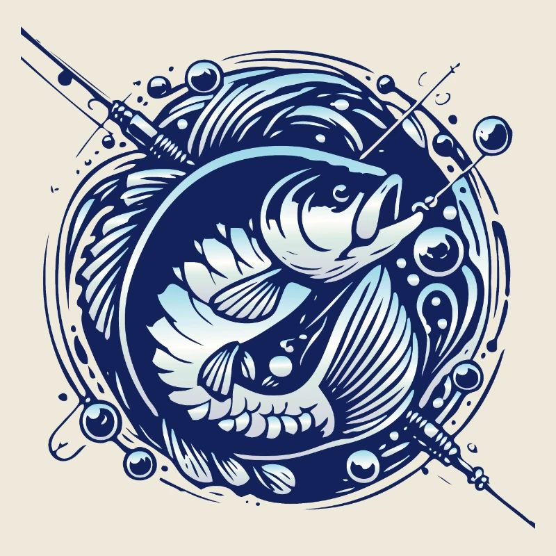 Anglerfisch mit Wasserblasen Design