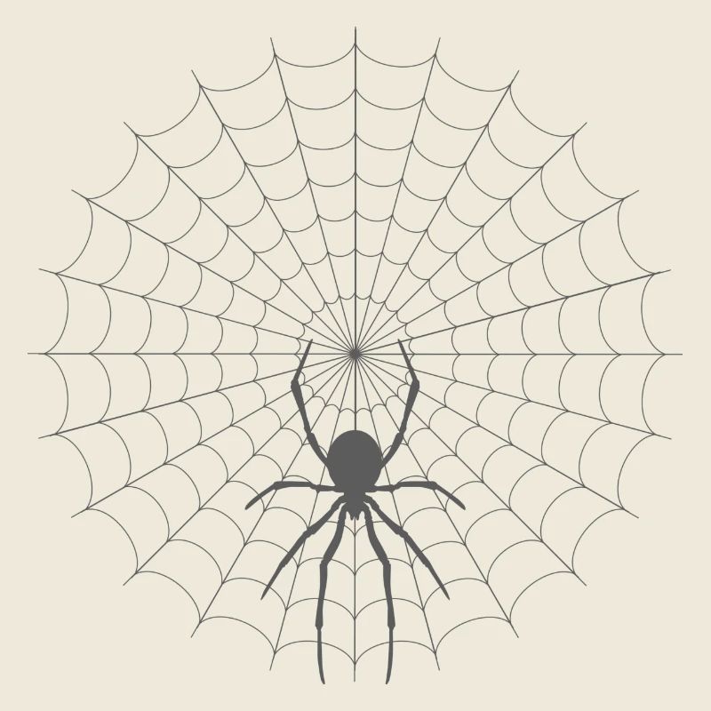 Spinnennetz Silhouette