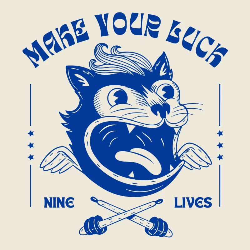 Make Your Luck – Nine Lives Cat Motif