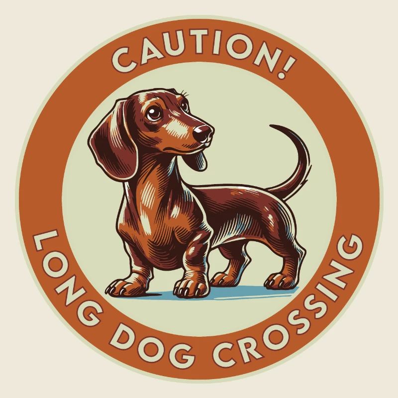 Caution! Long Dog Crossing