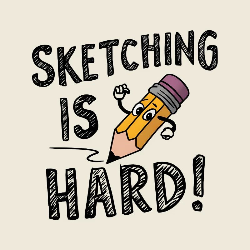 Faire des croquis est difficile