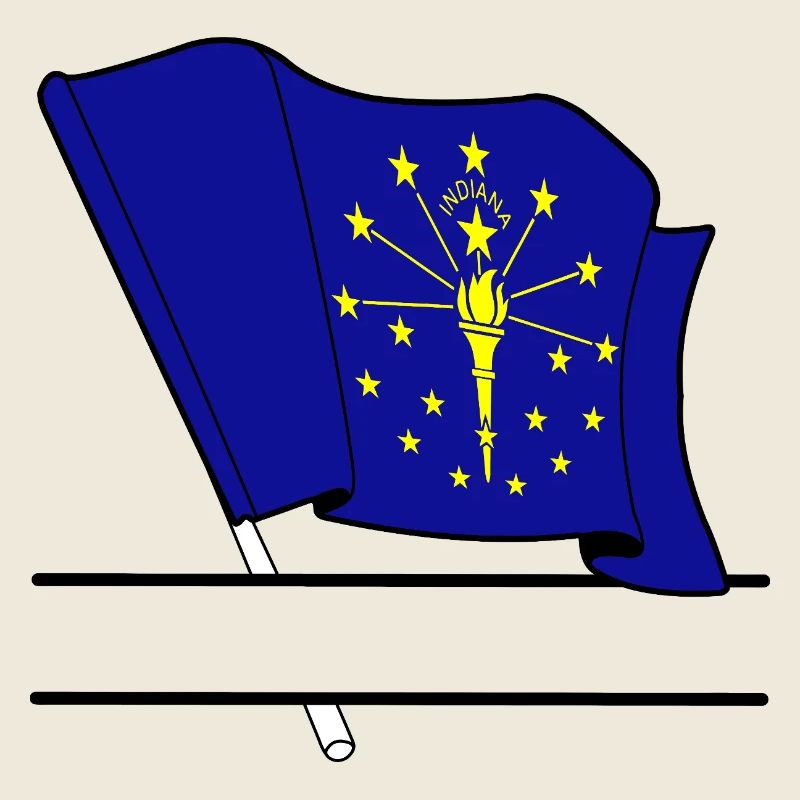 Bannière de texte Flag Indiana