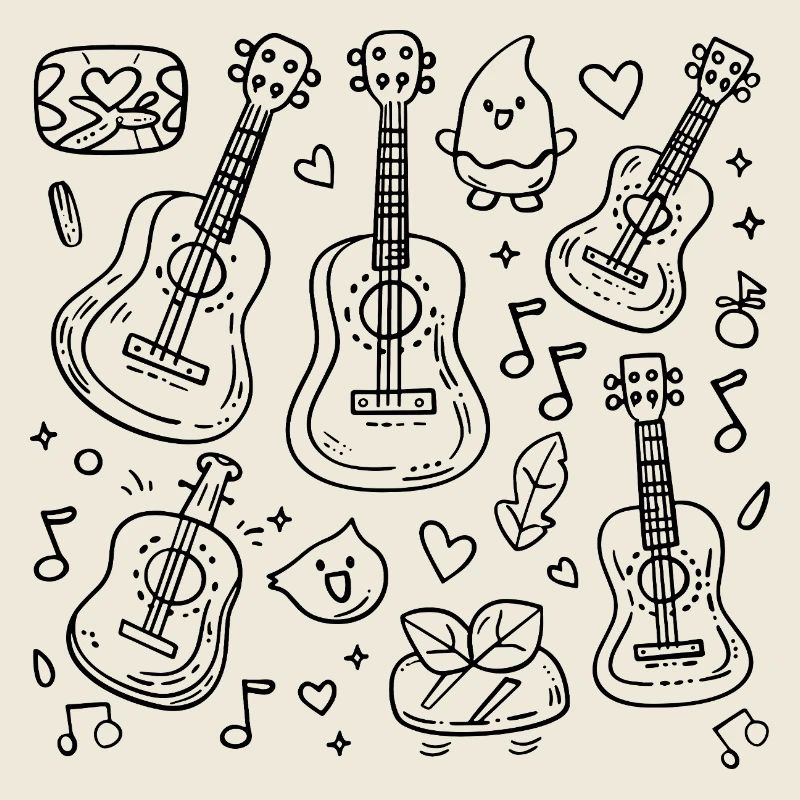 Ukulele Comic Style