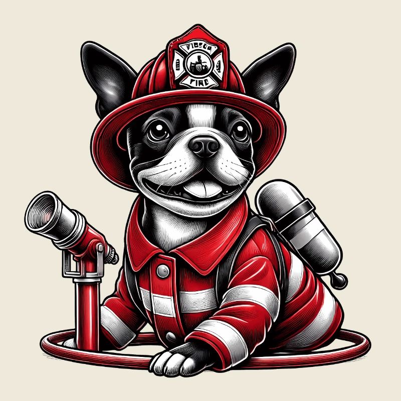 Bostie Pompier Chien