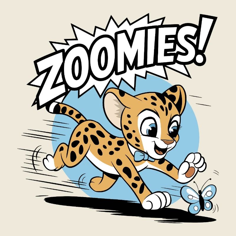 Zoomies – Cheetah Chasing a Butterfly