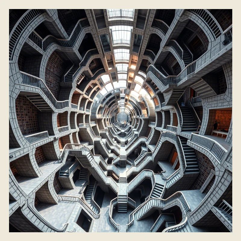 Atrium en escalier en colimaçon