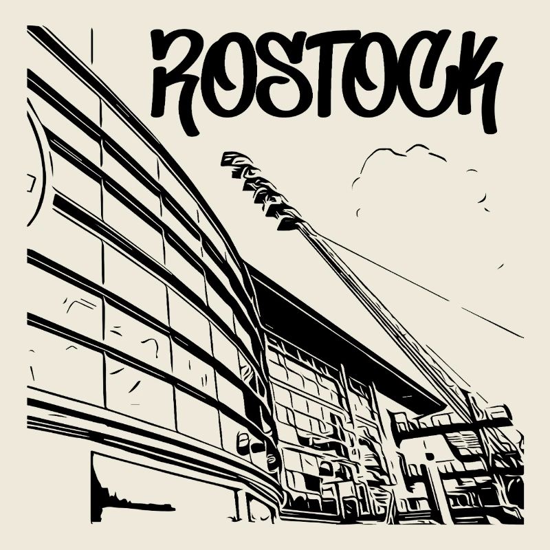 Vue sur le stade de Rostock