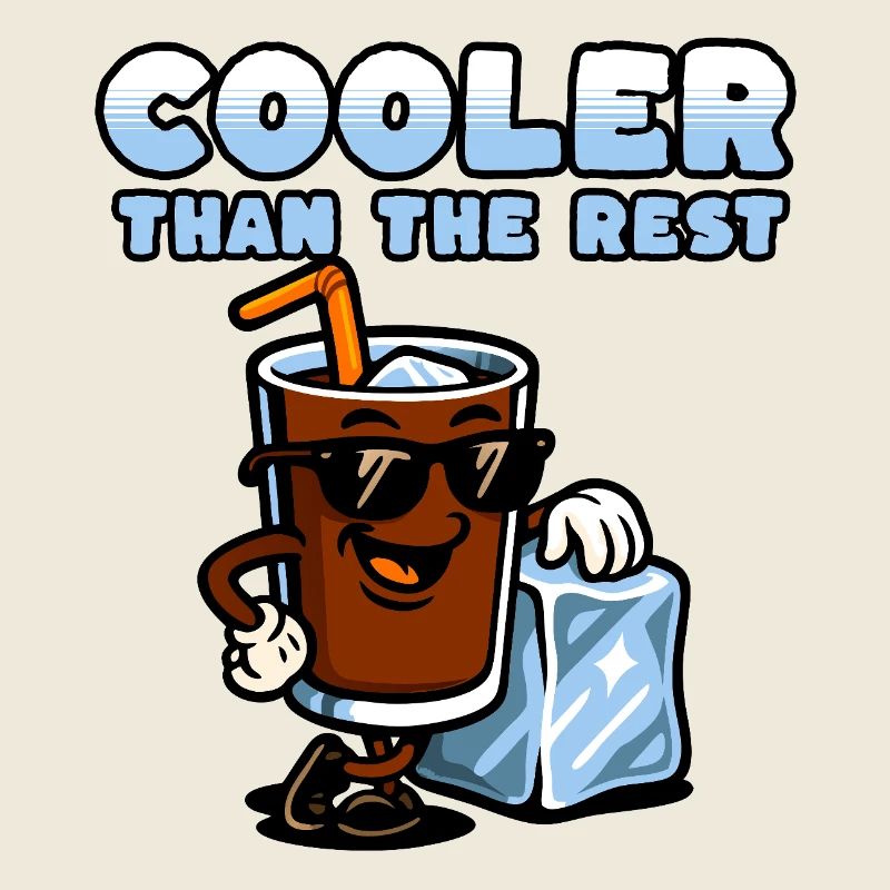 Cola-figur med is og solbriller