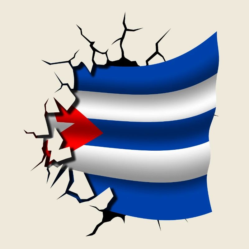 Drapeau de Cuba - Cuba - Drapeau Broken Design