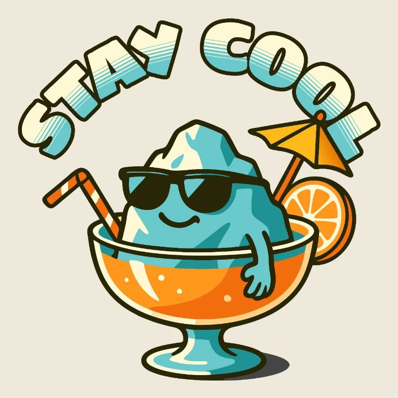 Bleib kühler Eisberg im Sommerglas