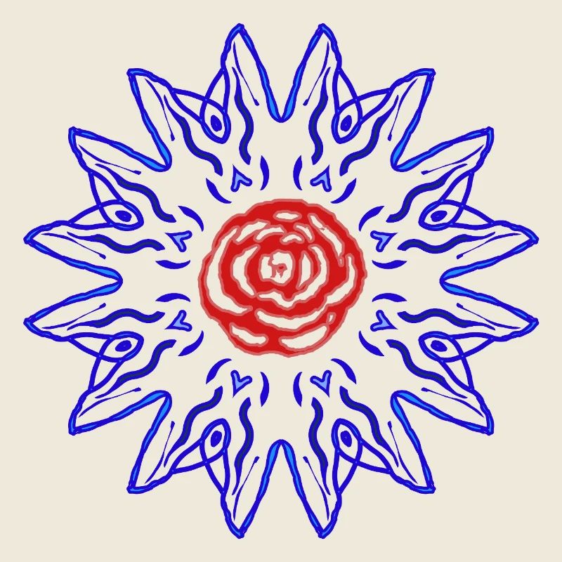 Rose in der blauen Sonne