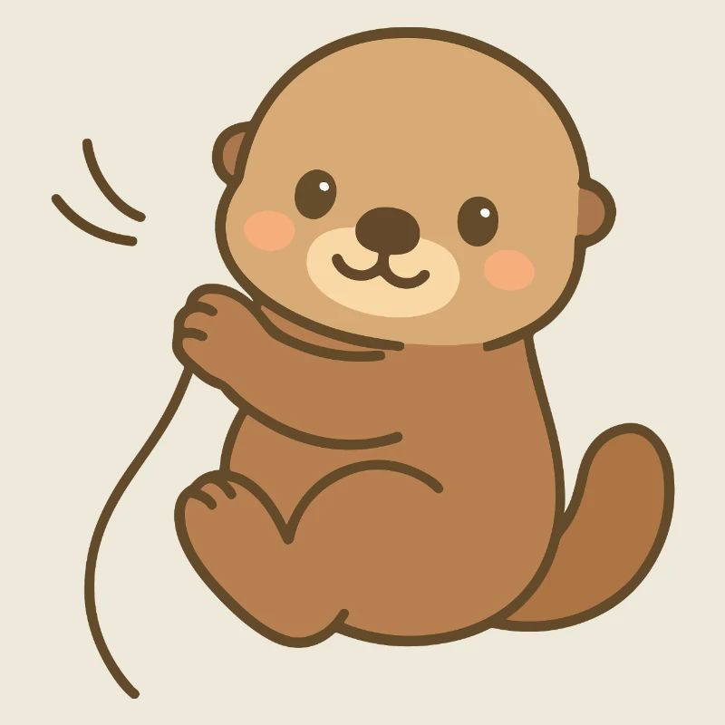 Loutre de mer câlinée
