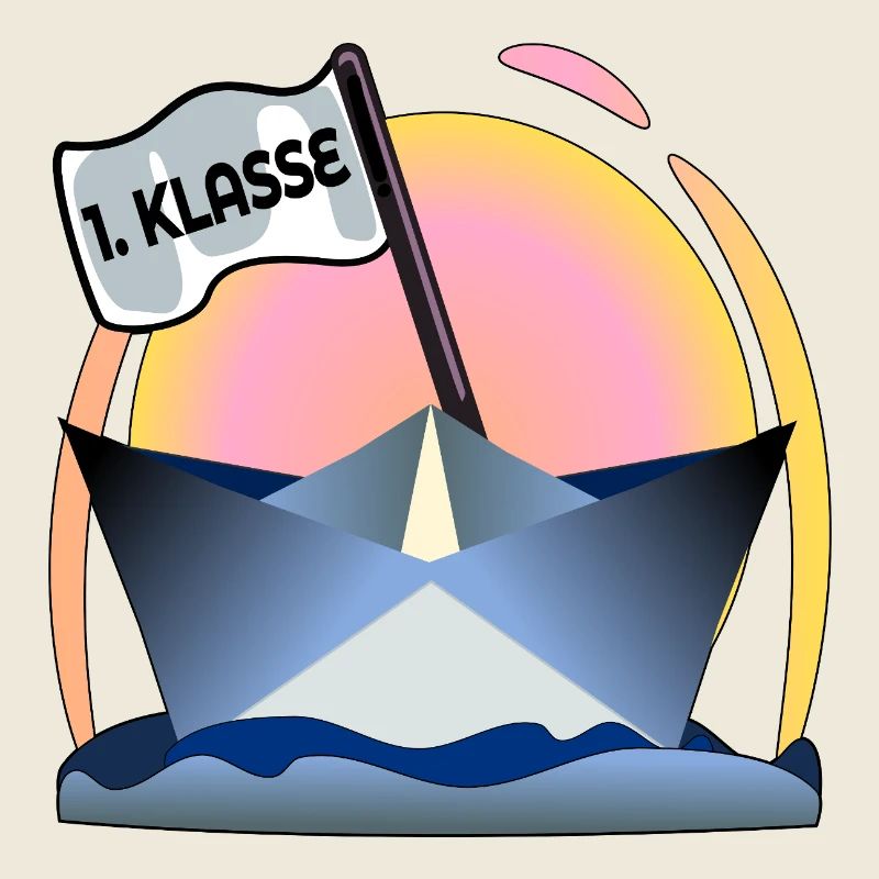 Einschulung Schulanfang Papierboot
