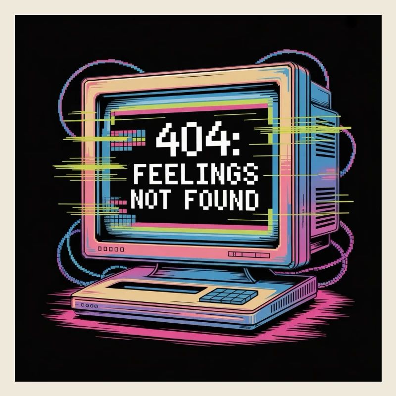 Retro Computer 404 Kein Gefühl