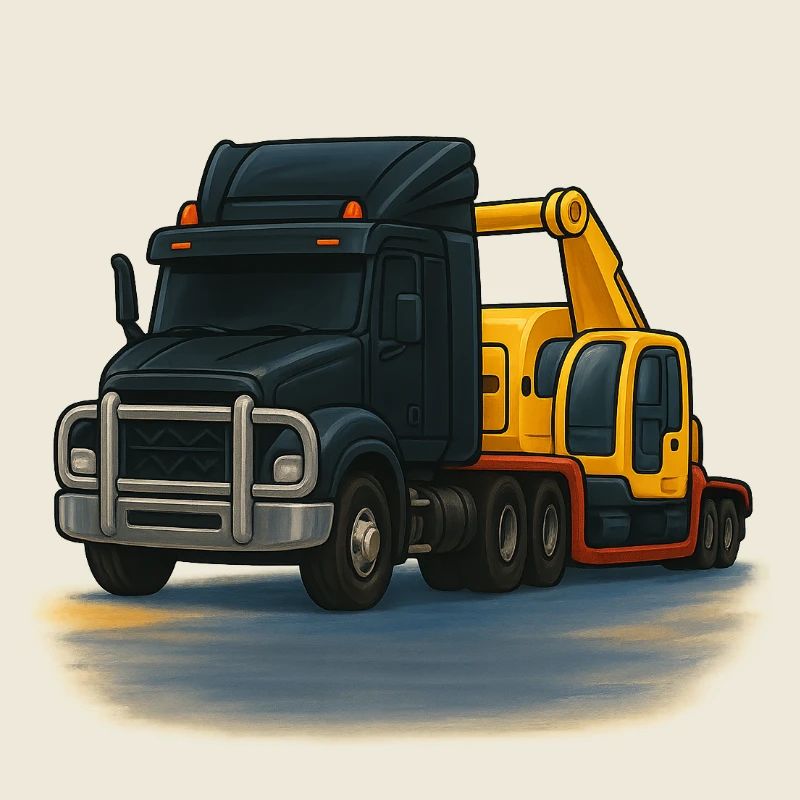 Abschleppwagen mit Kran Illustration