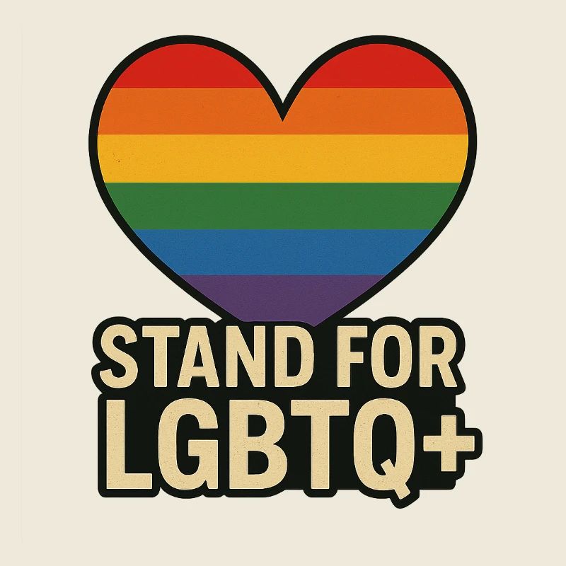 Pride Heart LGBT Support Design