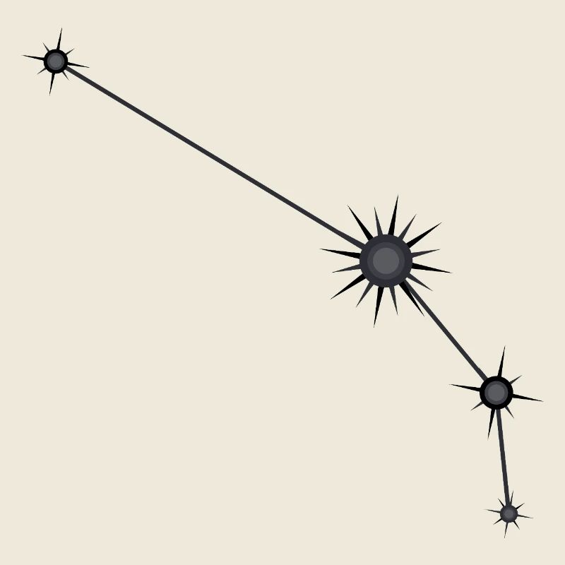 Widder Stern Sternbild Sternzeichen Schwarz & Grau