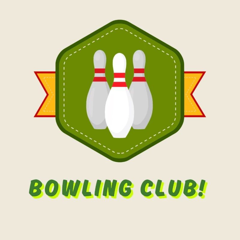 Bowling Bowling Design im Vintage-Stil