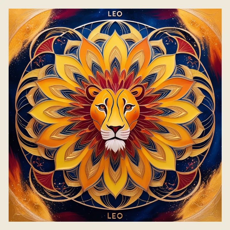 Sonnenlöwe Mandala Design