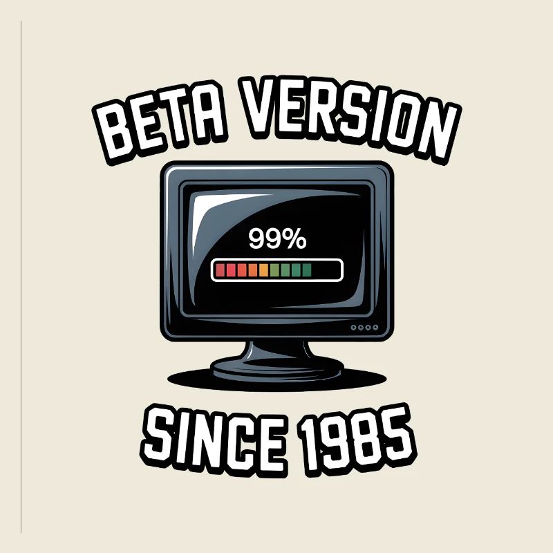 Retro Computer Progress Design