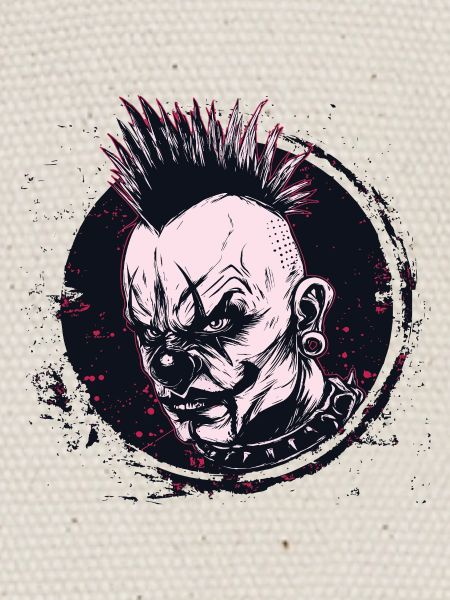 clown mohawk effrayant
