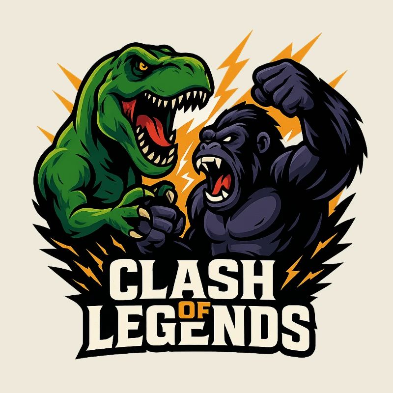 Dino gegen Gorilla