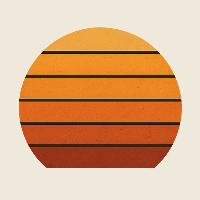 Abstrakte Sonnenuntergangs-Silhouette