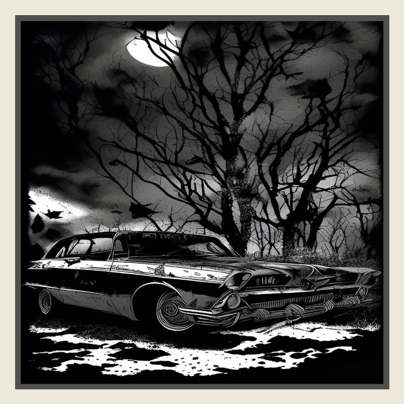 Oldtimer Oldtimer unter verwunschenem Baum